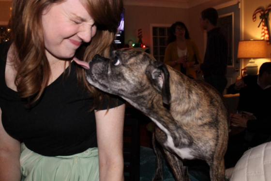 Kyla and canine, a true friendship. 