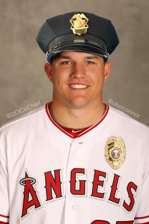 Mike Trout is police (photoshop credit to: @alsoconnor)
